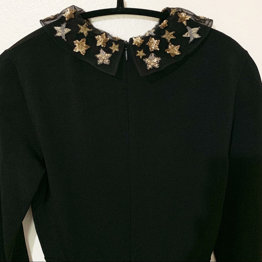 Valentino | Sequin Star Collar Knit Dress - Picture 4 of 8